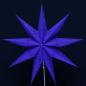 Preview: Mirissa Blau - Faltbarer Leuchtstern, Weihnachtsstern aus Papier mit 9 Zacken, 60 cm